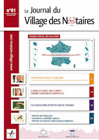 Parution du Journal du Village des notaires n°61.